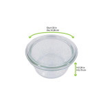 Bokocook reusable Weck jars with glass lid mold 9.8oz H:2.28in D:3.93in - 6 pcs Bokocook reusable Weck jars with glass lid mold 9.8oz H:2.28in D:3.93in - 6 pcs